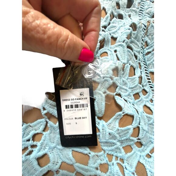 NWT City Chic Sky Blue So Fancy Dress - Size S/16 - Picture 11 of 16